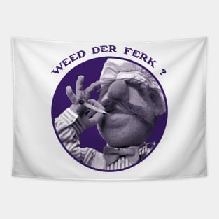 Vert Der Ferk - The Swedish Chef Retro - Weed Purple Tapestry