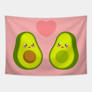 Avocado Couple In Love Tapestry