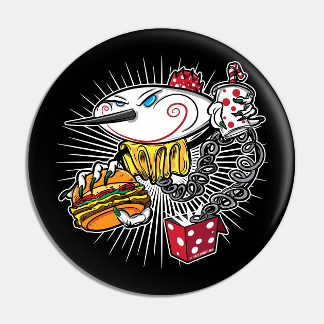 Jack in the Box with Burger and Soda Pin by eShirtLabs