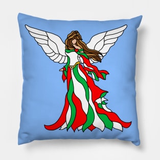 Stained Glass Italian Christmas Angel Princess Pillow