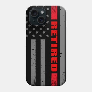 Retired Firefighter - Thin Red Line Flag Phone Case