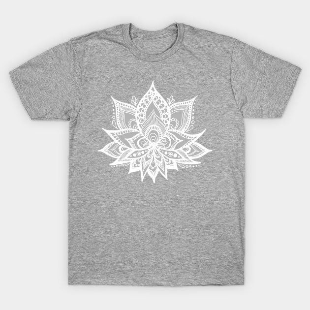 Discover Grey Lotus Flower - Lotus - T-Shirt