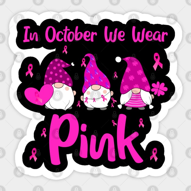 Gnomes breast cancer awareness, Pink ribbon