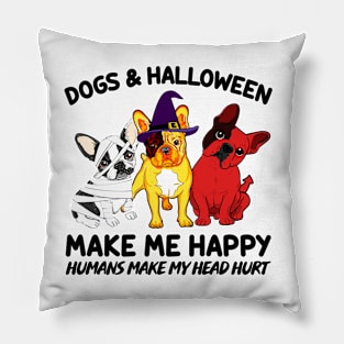 Frenchie Dog Halloween Dog Lover Pillow