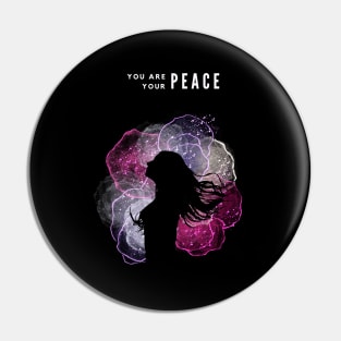 Girl in Peace Pin