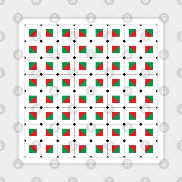 Christmas Squares Pattern Magnet by ilhnklv