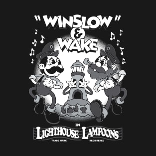 Vintage Cartoon Lighthouse Lampoons - Winslow & Wake - Creepy Cute Horror T-Shirt