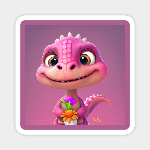 Baby Dinosaur Dino Bambino - Yuki Magnet by KOTOdesign