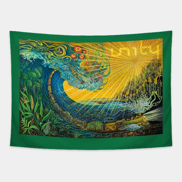 un1ty - Wave of Awareness Tapestry by un1ty
