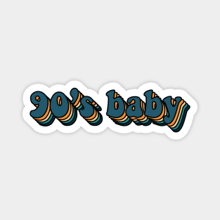 navy orange vsco 90s baby girl Magnet