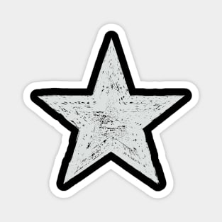 White Star (Grunge) Magnet