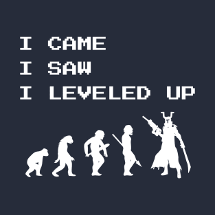 I Came I Saw I Leveled Up Gamer Video Games Fan T-Shirt