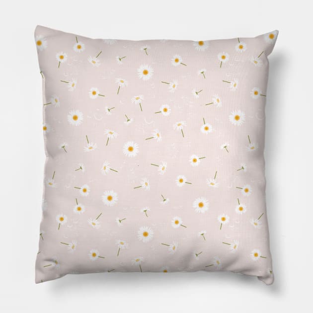 Summer Ditsy Daisies Pillow by Farissa