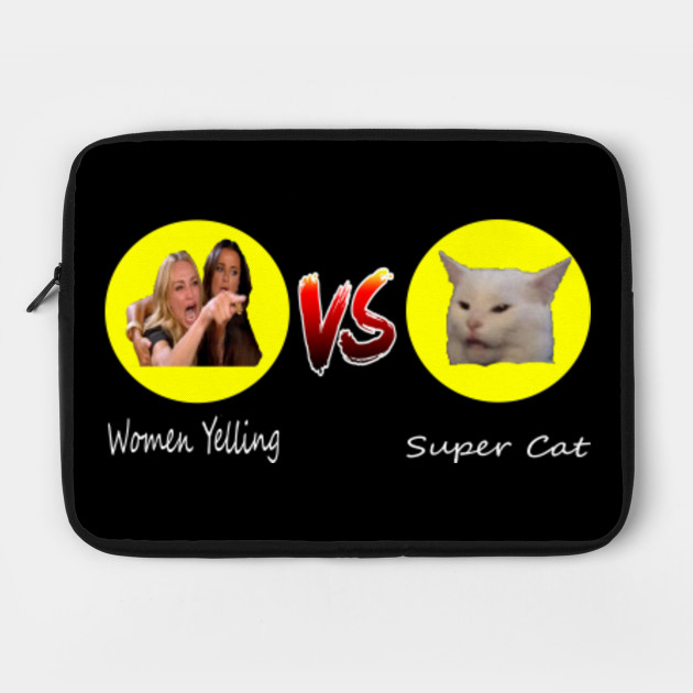 Woman Yelling At Cat Meme Ugly Christmas Sweater Funny Memes Women Yelling At Cat Meme Laptop Case Teepublic