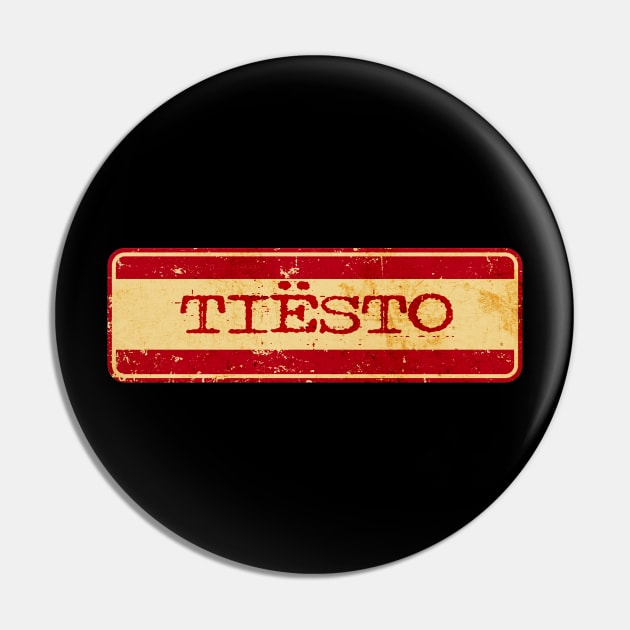 Retro Text - TIESTO Pin by Jurou