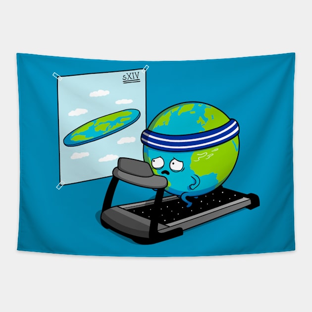 Round Earth! ( Flat earth ) Tapestry by Raffiti