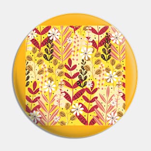 Colorful Hand Drawn Leaves Background Pin