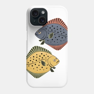 Flounders pattern dark Phone Case