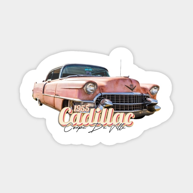 1955 Pink Cadillac Coupe de Ville Magnet by Gestalt Imagery