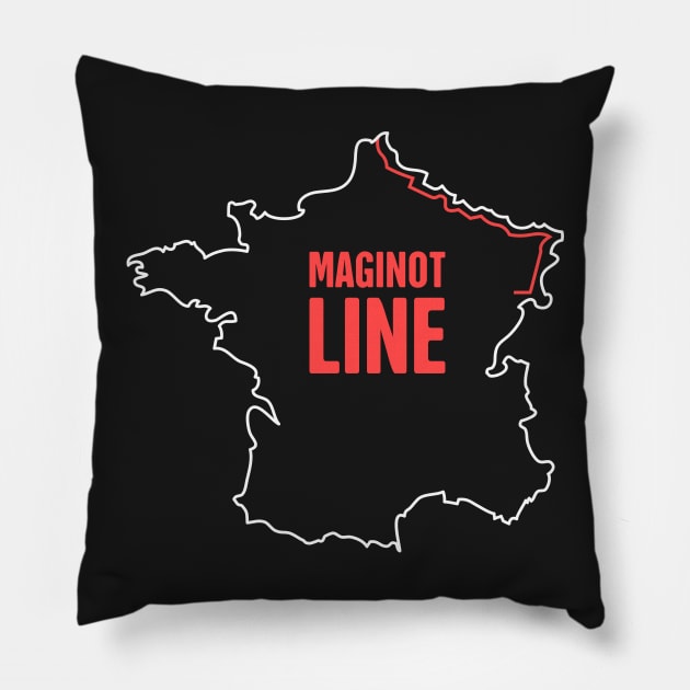 World War II French Maginot Line Pillow by MeatMan