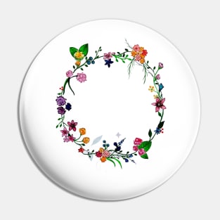 Floral Wreath Pin