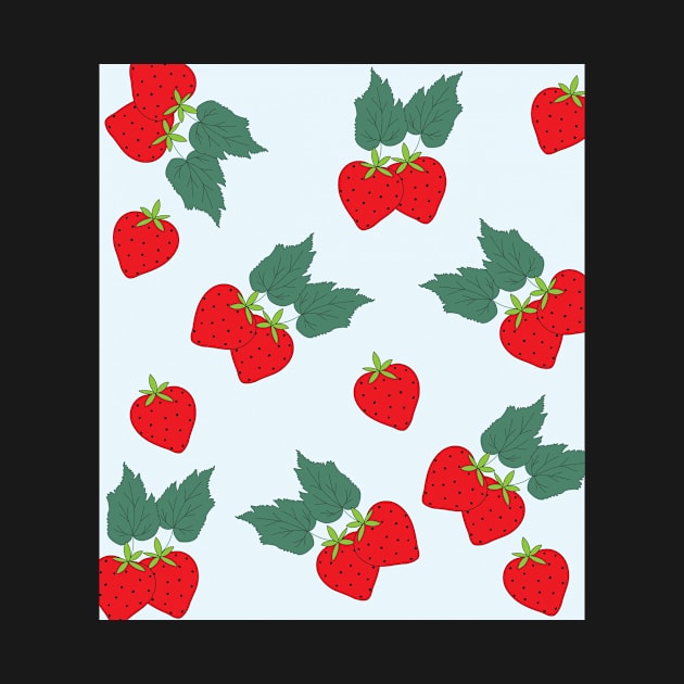 Strawberry Pattern by FoodPatterns