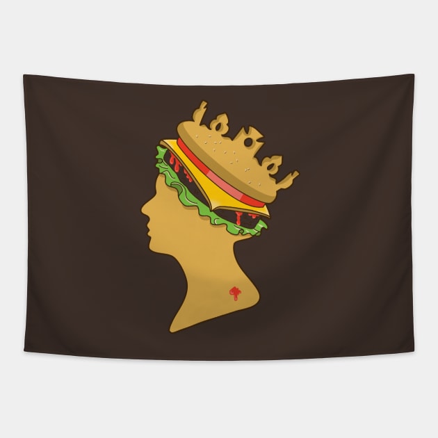 Royal With Cheese aka Burger Queen Tapestry by digsy