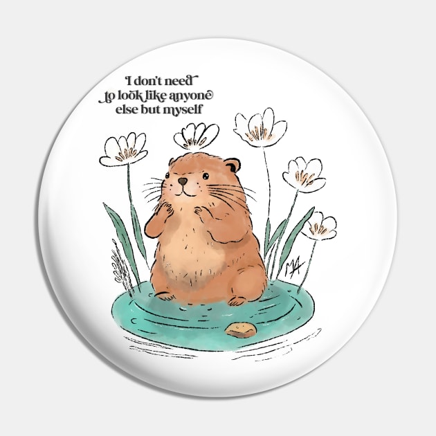 Beaver Self-love Pin by The Mindful Maestra