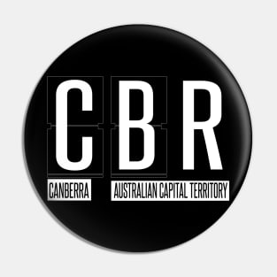 CBR - Canberra Airport Code Souvenir or Gift Shirt Apparel Pin