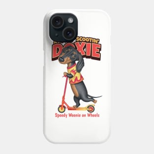 Dachshund Wiener Dog Doxie on Wheels Phone Case