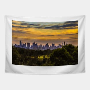 Melbourne Sunset from Yarra Boulevard Tapestry