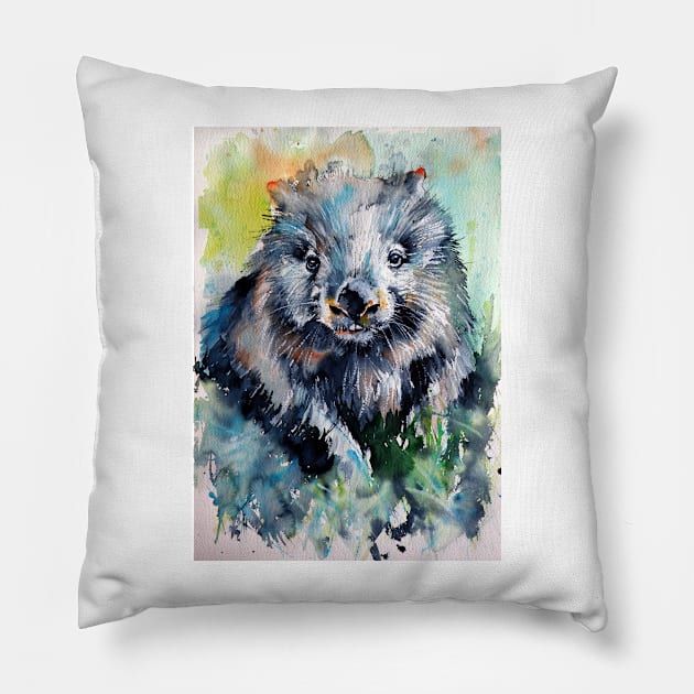 Wombat II Pillow by kovacsannabrigi