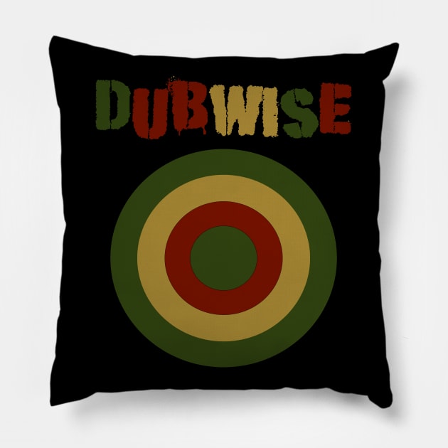 Dubwise-RastaTarget Pillow by AutotelicArt