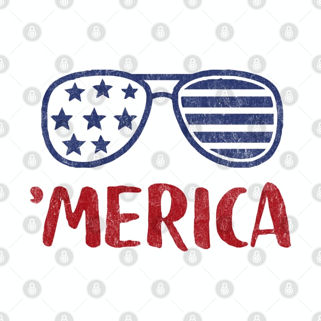 Merica American Flag Sunglasses by Tingsy