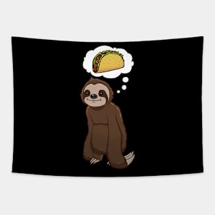 Sloth thinking about eating tacos Tapestry