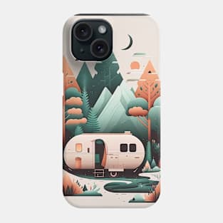 Camping Van, Adventure in the Forest Minimal Phone Case