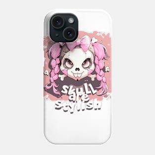 Skull Girl, Skull Fun T-Shirt 08 Phone Case