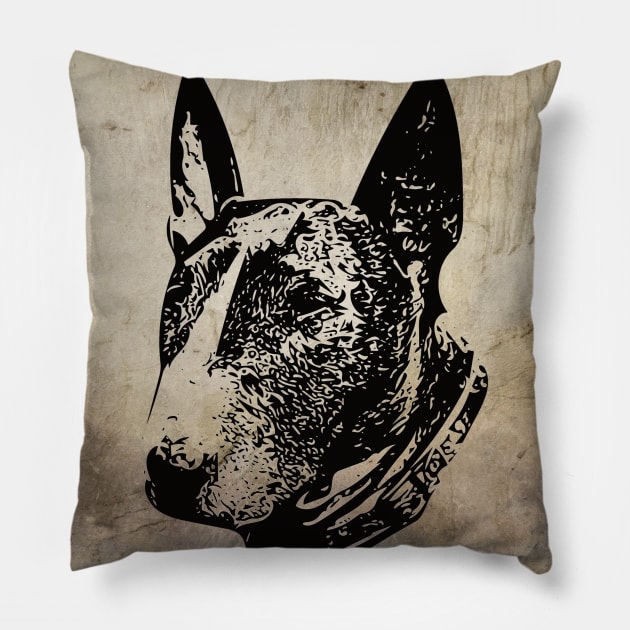 English Bull Terrier Pillow by DoggyStyles