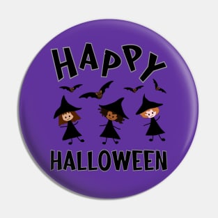 Happy Halloween - Cute Witch Girls Pin