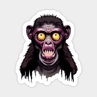 Zombified Halloween Monkey Magnet