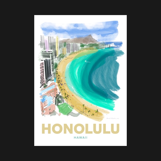 Honolulu Hawaii Art by markvickers41