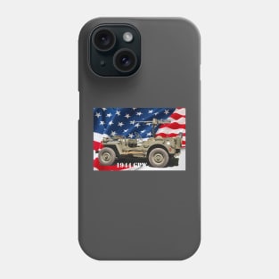 1944 GPW w/American flag background; white text Phone Case