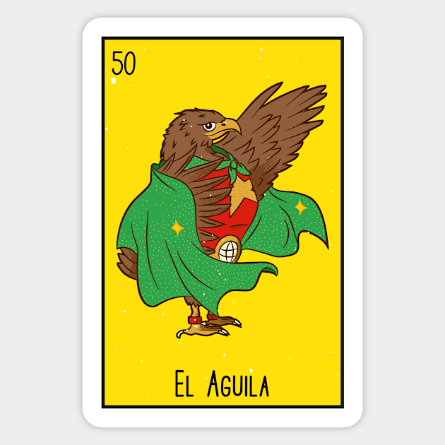 El Aguila // Mexican Luchador Loteria Card - Eagle - Sticker | TeePublic