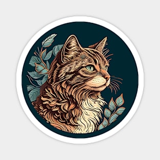 Purrfect Cat Vintage Lover Design Magnet