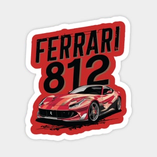 Ferrari 812 Superfast Vintage Car Magnet