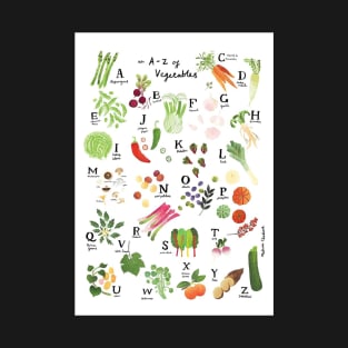 Vegetable Alphabet Illustration T-Shirt