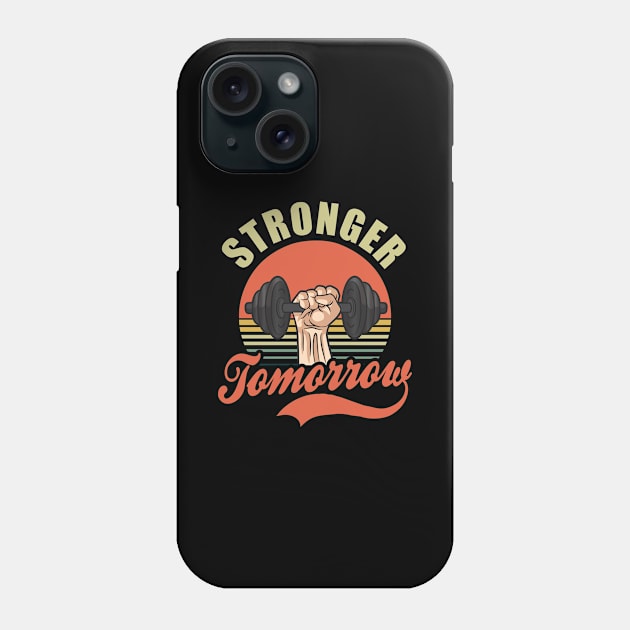 Bodybuilder Shirt | Vintage Stronger Tomorrow Phone Case by Gawkclothing