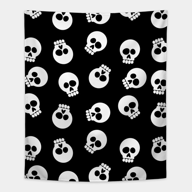 Cartoon Skulls Pattern Illustration
