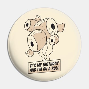 Toilet Paper funny Birthday gift Pin