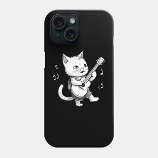 Cat playing guitar Phone Case